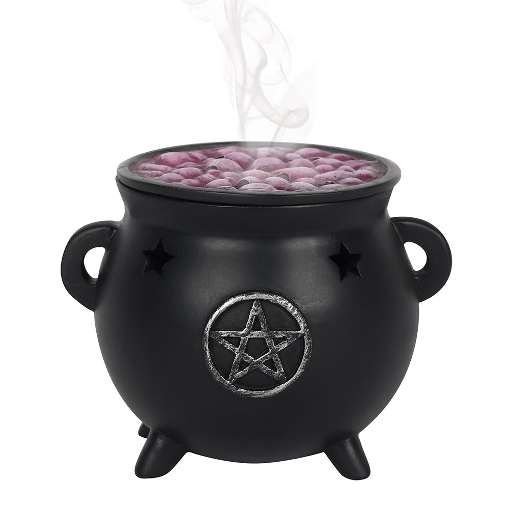 Pentagram Cauldron Incense Cone Holder — Gothic Altar & Dark Home Decor