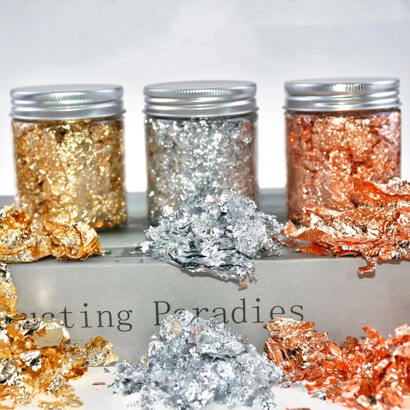 Gold Foil Wax Flakes for Candle Making — 2g DIY Candle Decoration & Craft Supplies