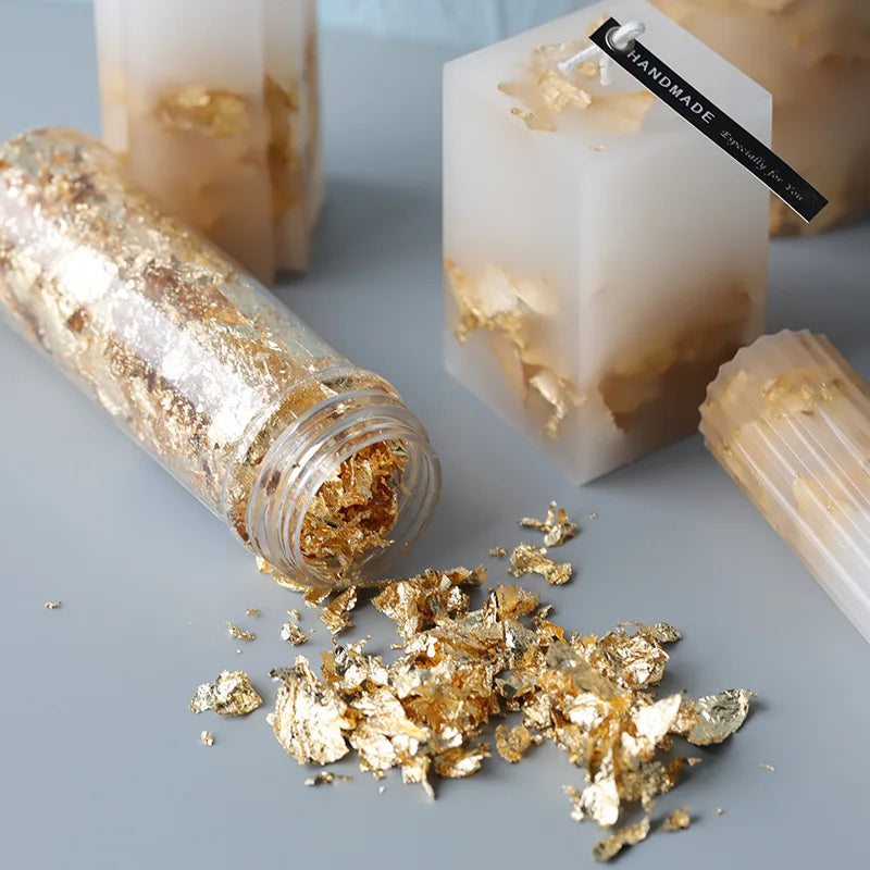 Gold Foil Wax Flakes for Candle Making — 2g DIY Candle Decoration & Craft Supplies