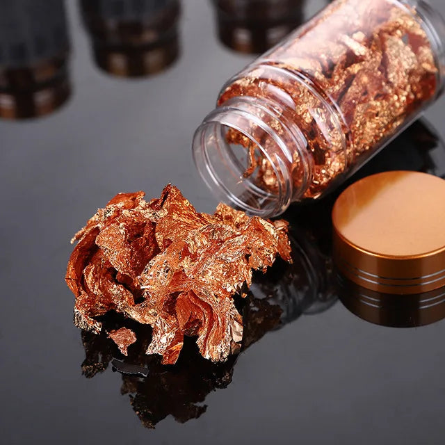 Gold Foil Wax Flakes for Candle Making – 2g Imitation Gold Foil DIY Candle Decoration Supplies