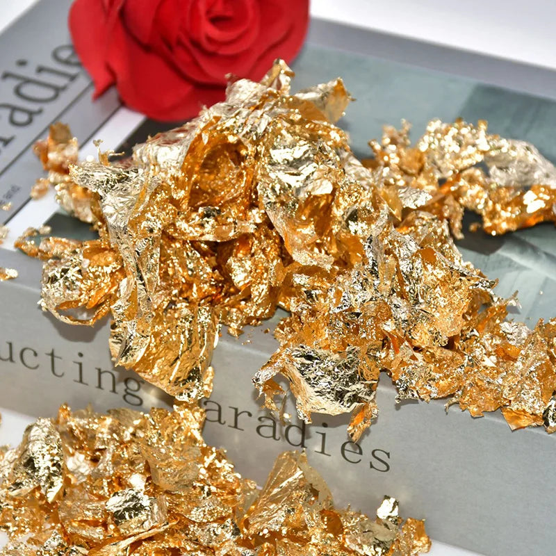 Gold Foil Wax Flakes for Candle Making — 2g DIY Candle Decoration & Craft Supplies