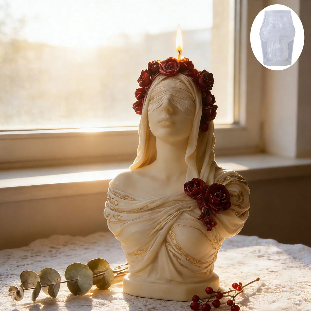 Rose Goddess Candle Mold — Handmade & Gift-Ready