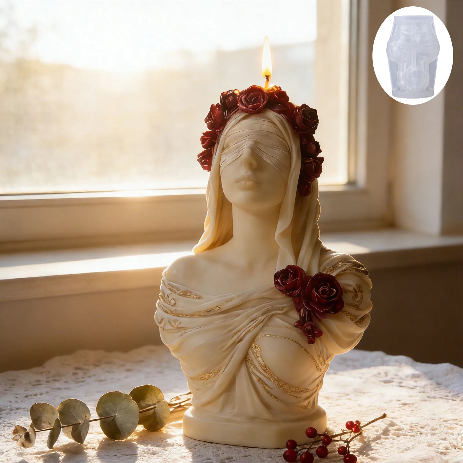 Rose Goddess Candle Mold — Handmade & Gift-Ready