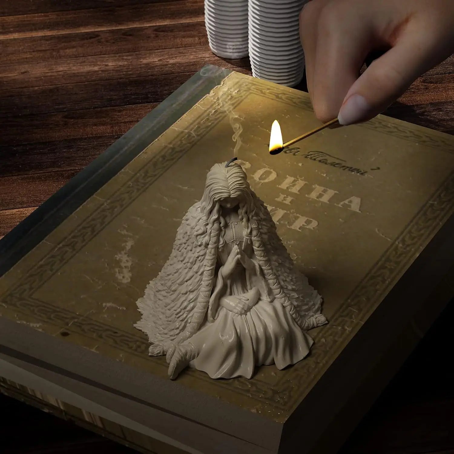 Prayer Statue Candle Mold — Gothic Wedding, Halloween & Dark Home Decor DIY