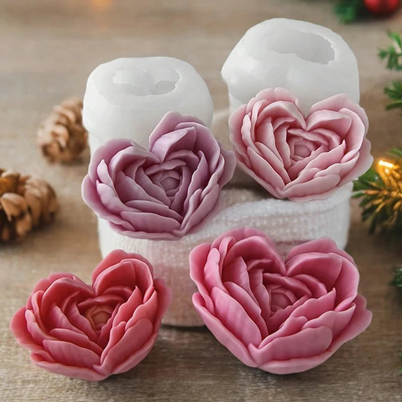Rose Flower Silicone Mold — DIY Floral Soap Candle Resin & Gypsum Craft Mold