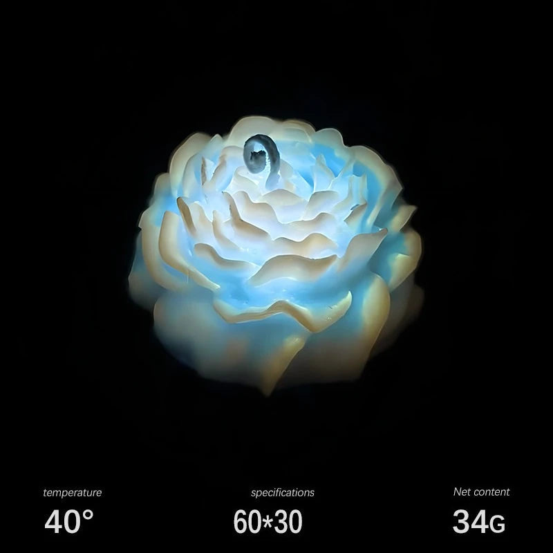Glow in the Dark Peony Candle — Low Temperature Body-Safe Drip Candle