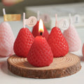 Strawberry Scented Candle Gift Box (4/6/9pc) — Handmade Realistic Fruit Aromatherapy Candles