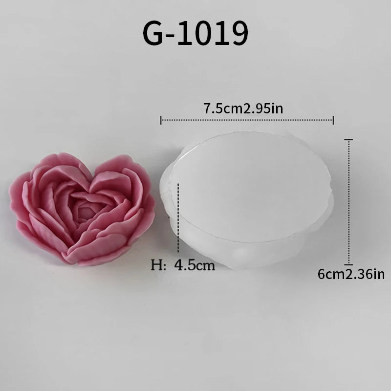 Rose Flower Silicone Mold — DIY Floral Soap Candle Resin & Gypsum Craft Mold