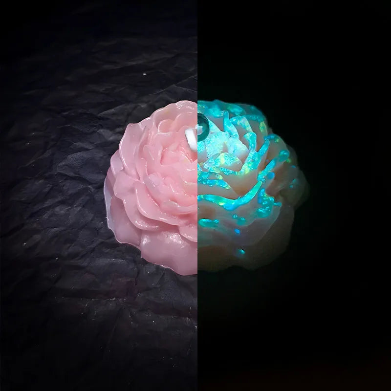Glow in the Dark Peony Candle — Low Temperature Body-Safe Drip Candle
