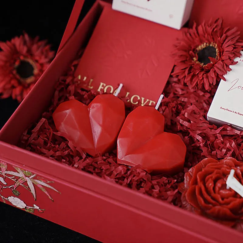3D Heart Aromatherapy Candles — Romantic Valentine's Day & Wedding Gift Set