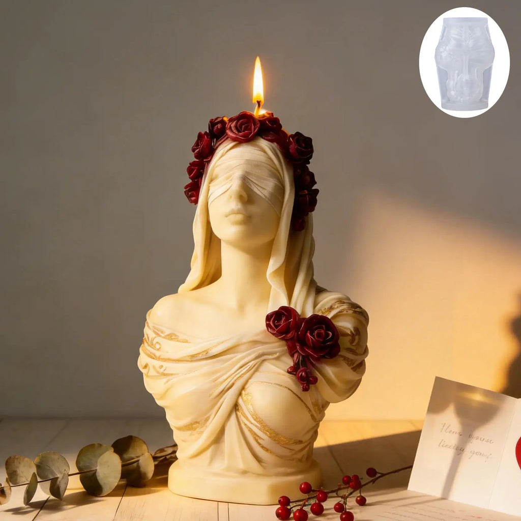 Rose Goddess Candle Mold — Handmade & Gift-Ready