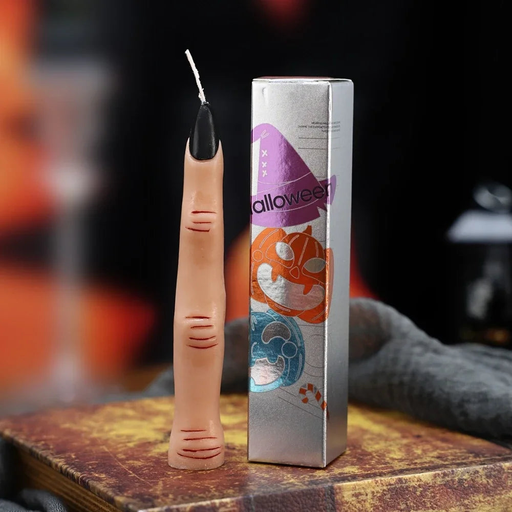 Halloween Aromatherapy Candle Set — Skull, Pumpkin & Bone Fingers | Soy Wax Scented Candles