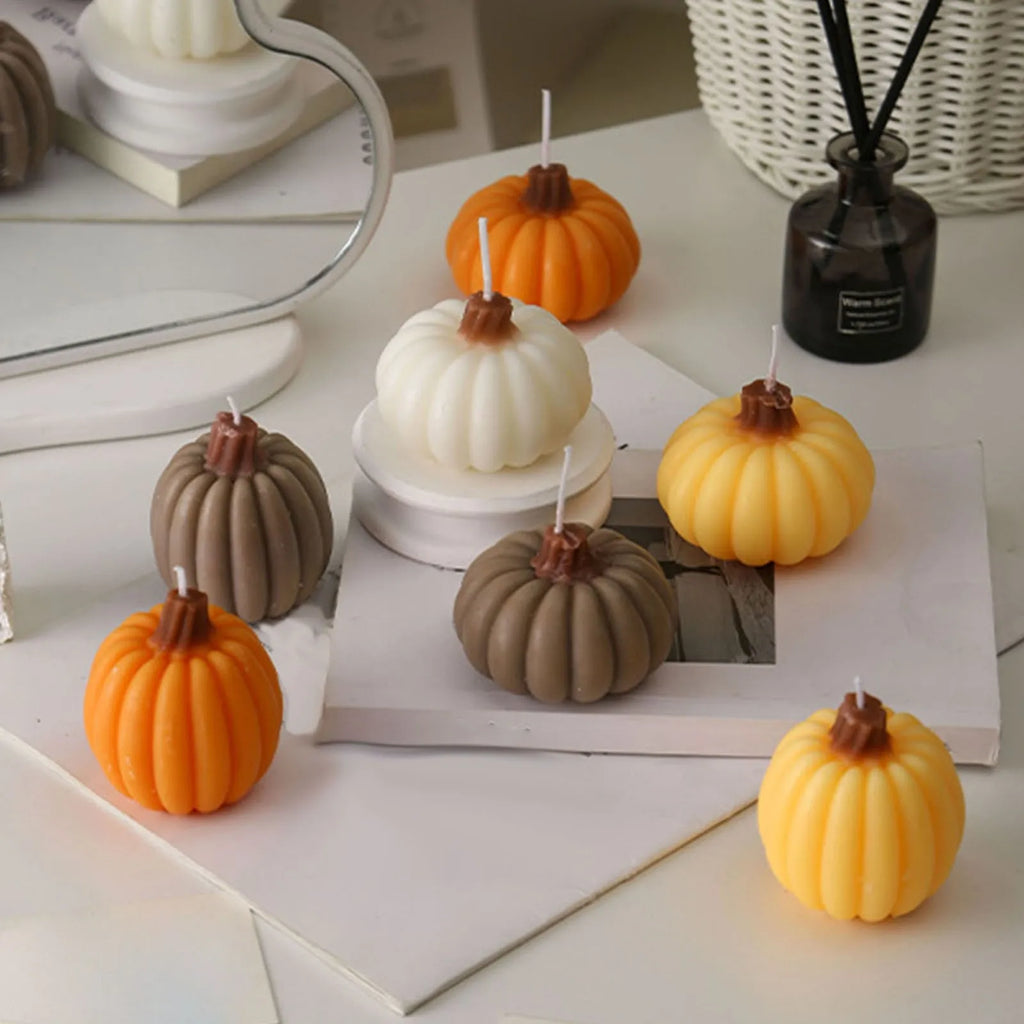 Pumpkin Aromatherapy Candle — Gothic Halloween Home Decor & Holiday Gift
