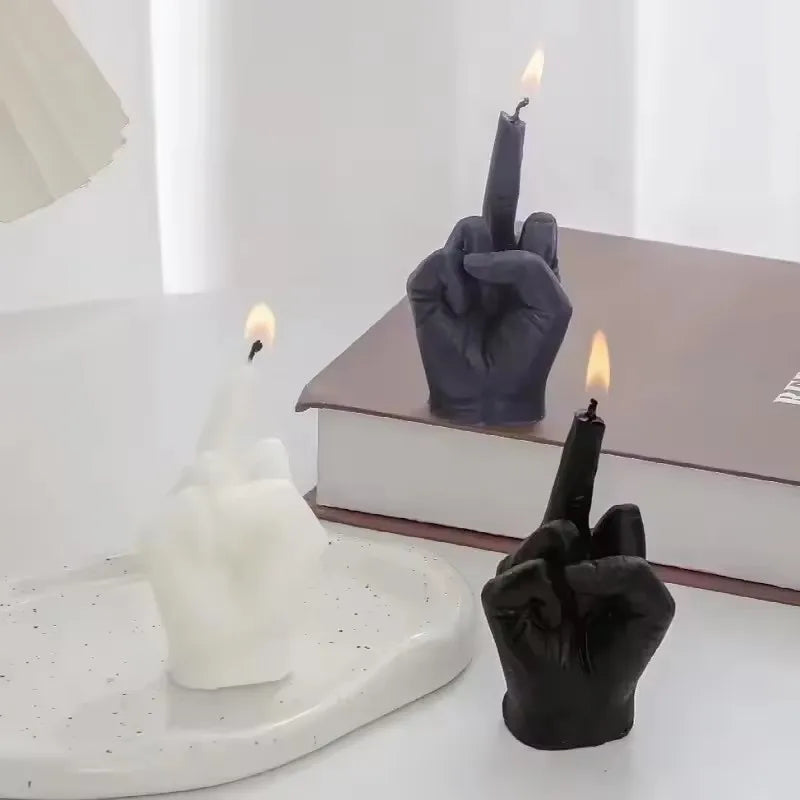 Middle Finger Candle — Funny Scented Gesture Candle | Quirky Gift & Bold Home Decor