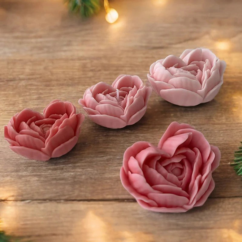 Rose Flower Silicone Mold — DIY Floral Soap Candle Resin & Gypsum Craft Mold