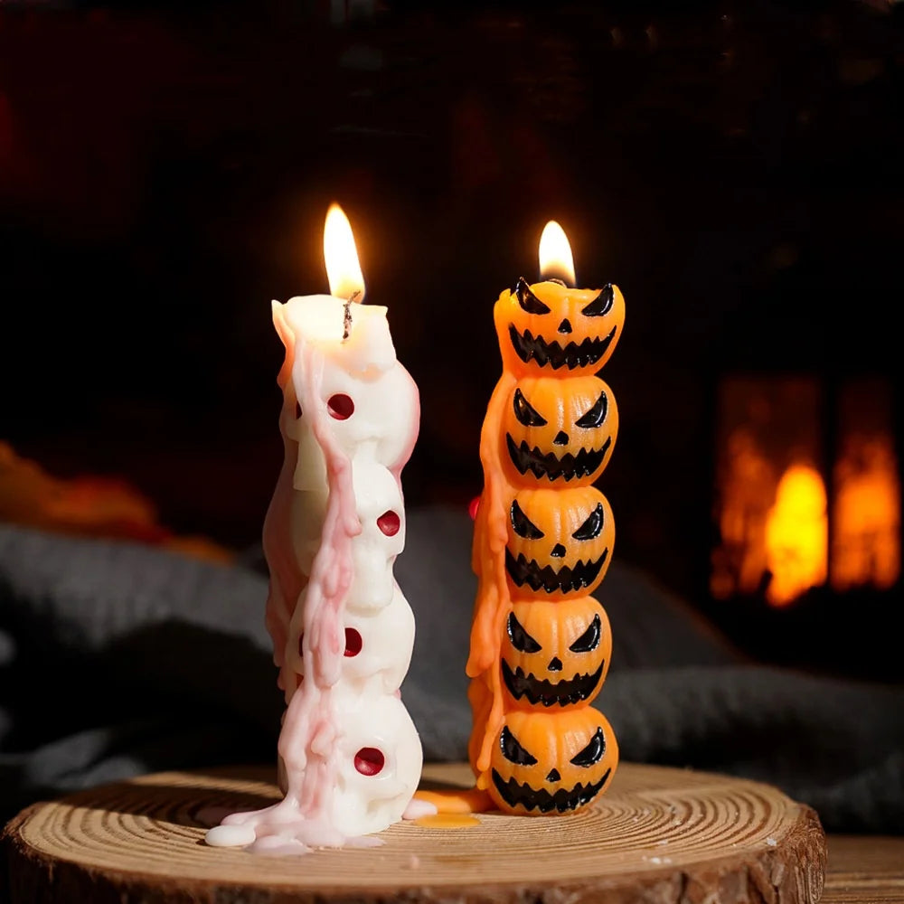 3D Halloween Aromatherapy Candles — Skull, Bone Fingers & Pumpkin Spooky Candle Set for Home Decor & Gifts