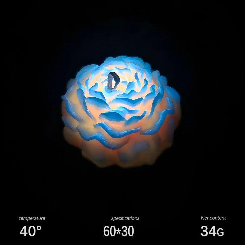 Glow in the Dark Peony Candle — Low Temperature Body-Safe Drip Candle