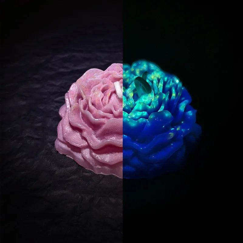 Glow in the Dark Peony Candle — Low Temperature Body-Safe Drip Candle