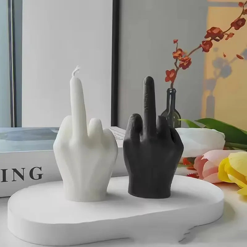 Middle Finger Candle — Funny Scented Gesture Candle | Quirky Gift & Bold Home Decor