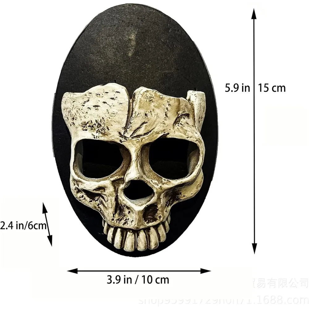 Skull Head Wall Sconce Candle Holder — Gothic Skeleton Wall Mounted Candlestick for Home & Bar Decor