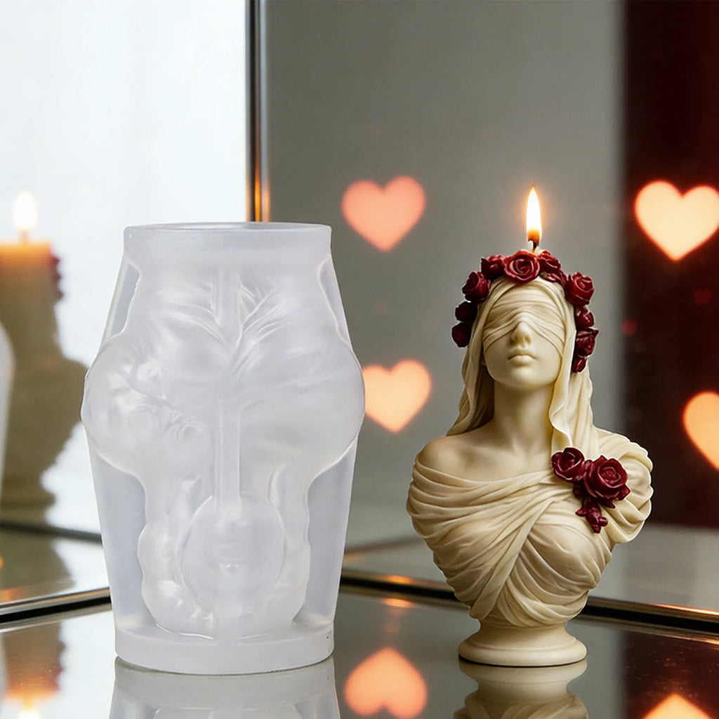 Rose Goddess Candle Mold — Handmade & Gift-Ready