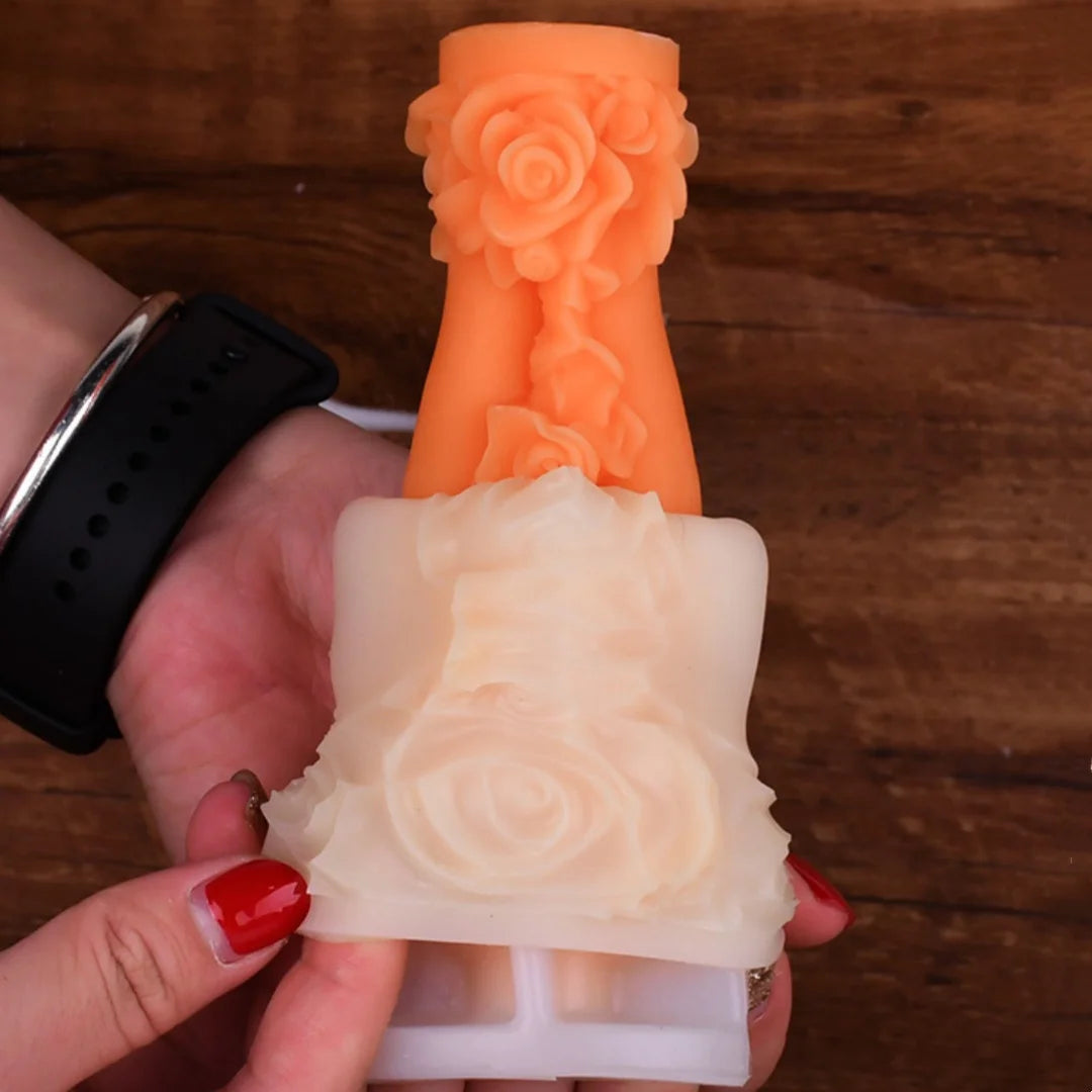 3D Rose Body Candle Mold — Elegant Woman Torso Silicone Mold for DIY Candle & Resin Crafts