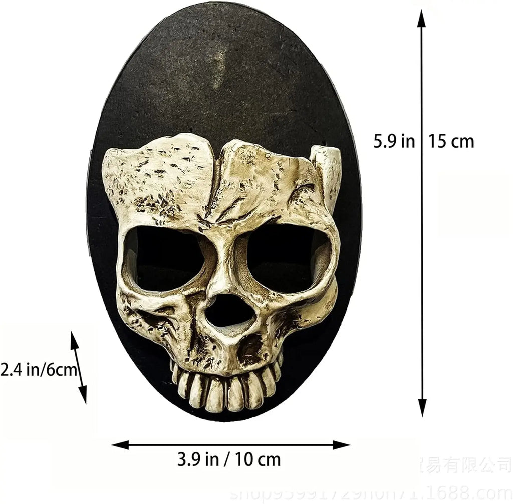 Skull Head Wall Sconce Candle Holder — Gothic Skeleton Wall Mounted Candlestick for Home & Bar Decor