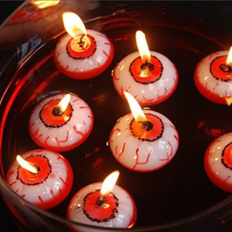 Floating Eyeball Candles — Gothic Halloween Atmosphere Decor & Party Props