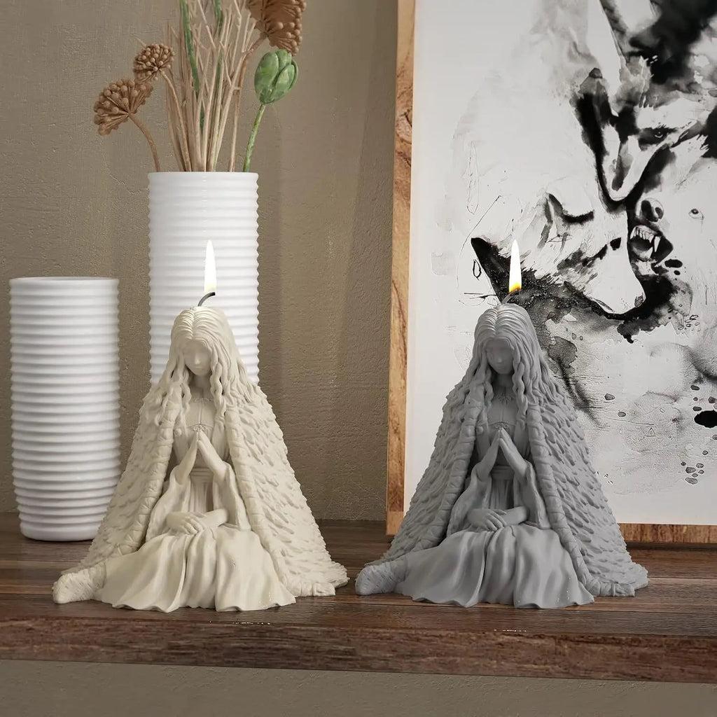 Prayer Statue Candle Mold — Gothic Wedding, Halloween & Dark Home Decor DIY
