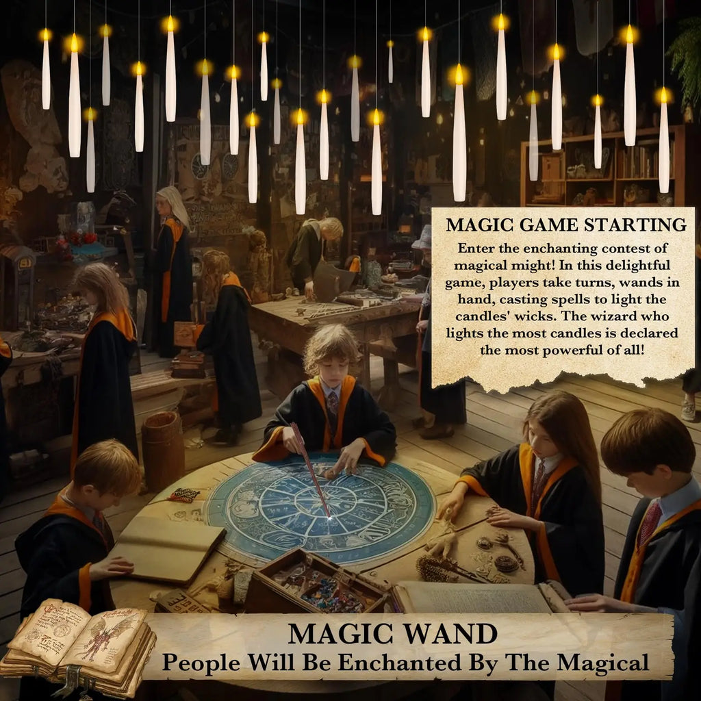 Floating Flameless LED Candles — Magic Wand Remote Halloween & Party Decor