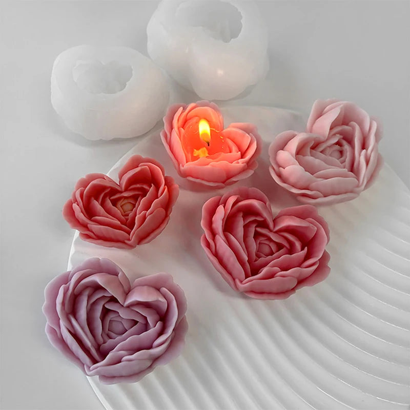 Rose Flower Silicone Mold — DIY Floral Soap Candle Resin & Gypsum Craft Mold