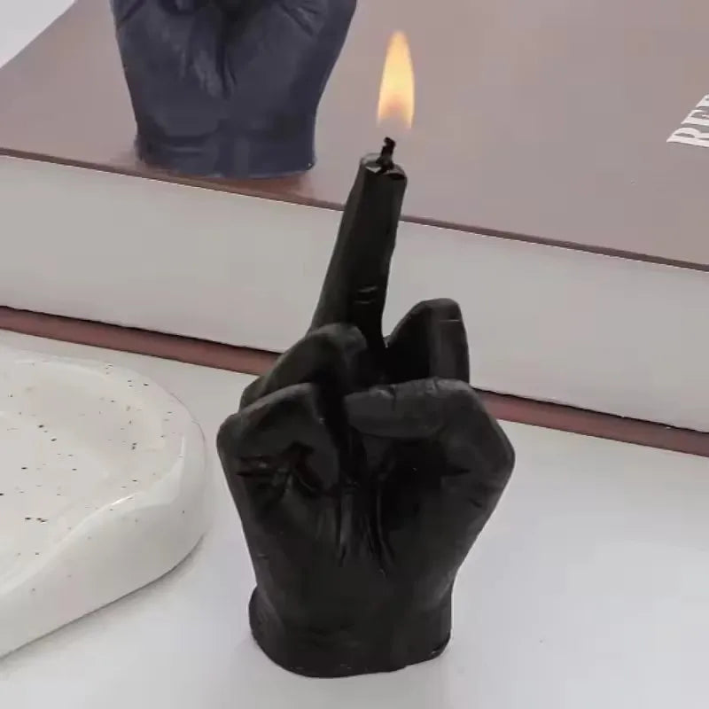 Middle Finger Candle — Funny Scented Gesture Candle | Quirky Gift & Bold Home Decor