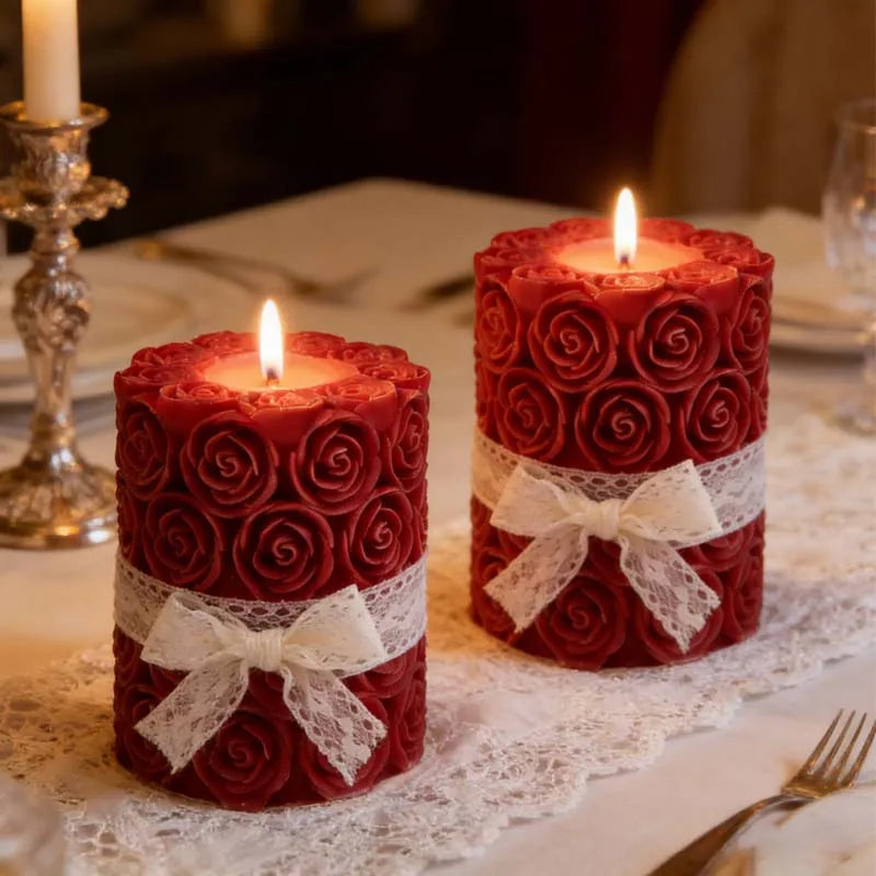 3D Rose Flower Silicone Candle Mold — DIY Candle & Resin Craft Mold for Home Decor