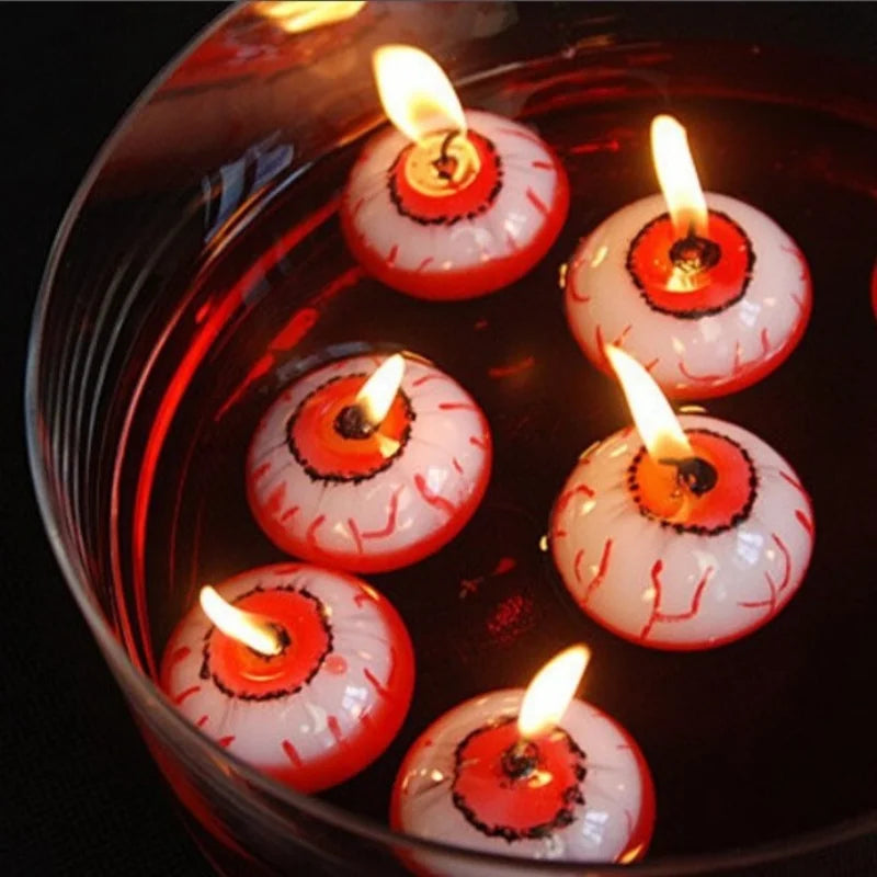 Floating Eyeball Candles — Gothic Halloween Atmosphere Decor & Party Props