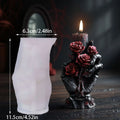 Rose Skull & Bone Hand Candle Mold — Gothic Halloween Silicone Mold