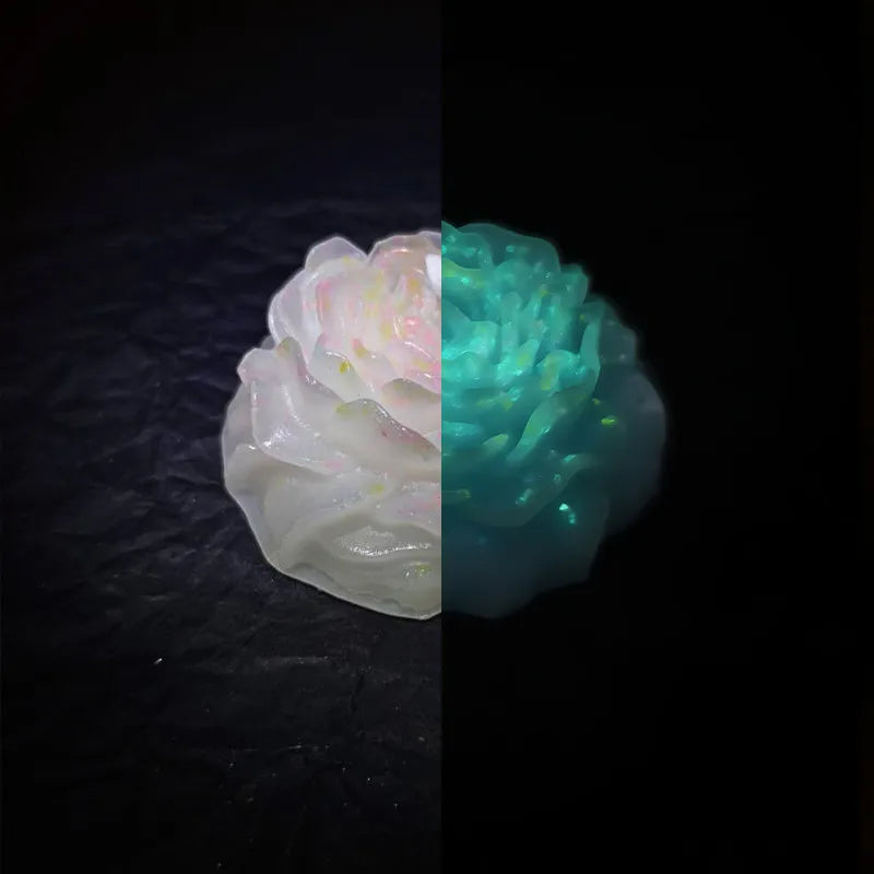 Glow in the Dark Peony Candle — Low Temperature Body-Safe Drip Candle