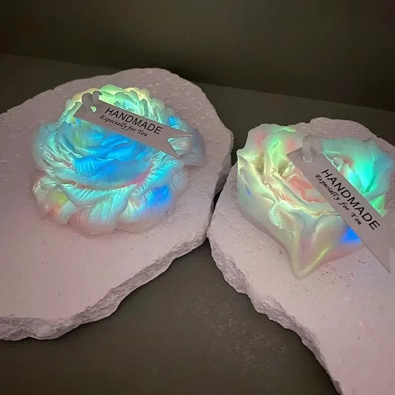 Glow in the Dark Peony Candle — Low Temperature Body-Safe Drip Candle