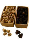Backflow Incense Cones — Mixed Set of Black & Brown Aromatic Cones for Cauldron & Waterfall Burners